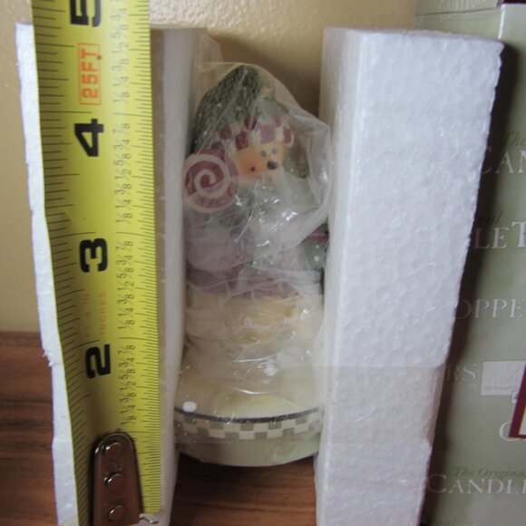 plum pudding candle topper snowman with lollipop NIB 2001 (W3496) - Picture 4 of 4